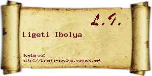 Ligeti Ibolya névjegykártya