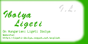 ibolya ligeti business card
